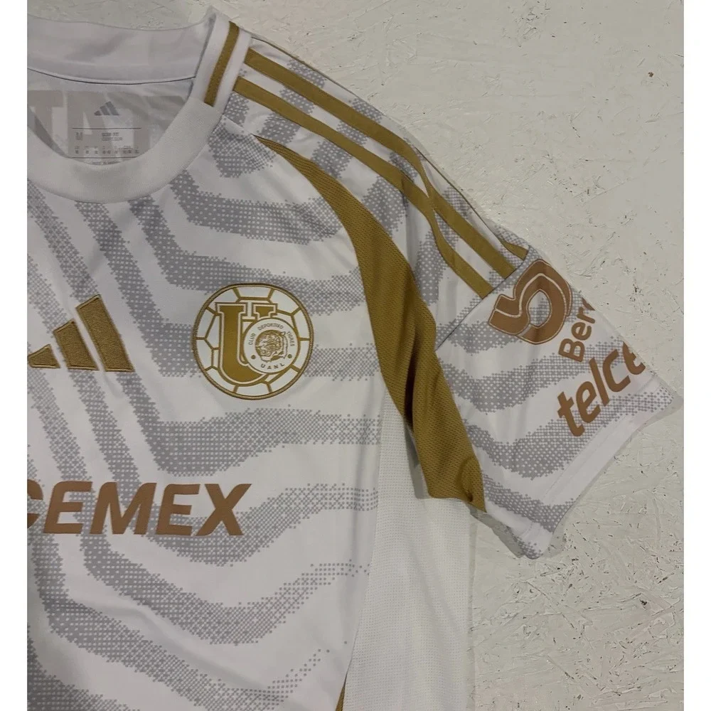Adidas Tigres UANL Third Jersey White Gold 195 Men's Size M Slim IV6100